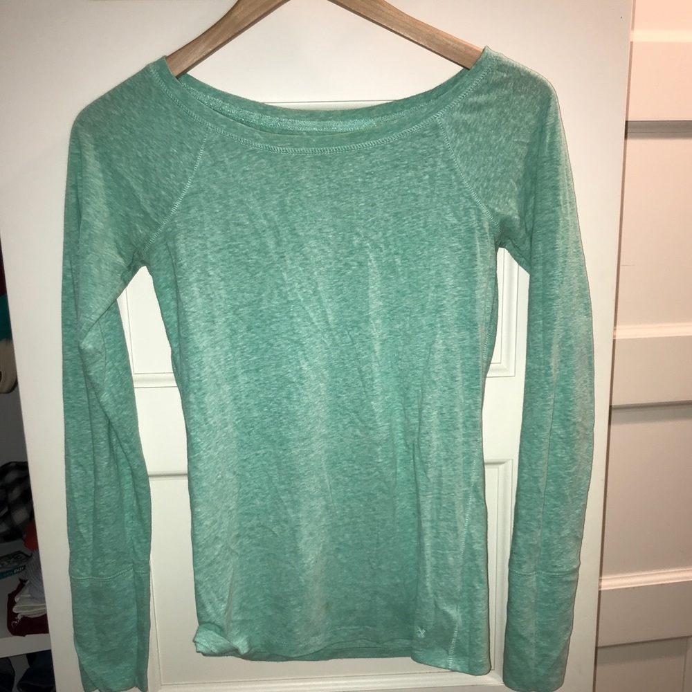 Teal long sleeve tee